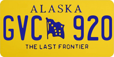 AK license plate GVC920