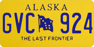 AK license plate GVC924