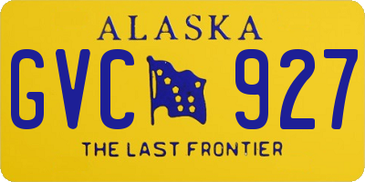 AK license plate GVC927
