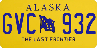 AK license plate GVC932