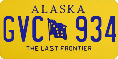 AK license plate GVC934