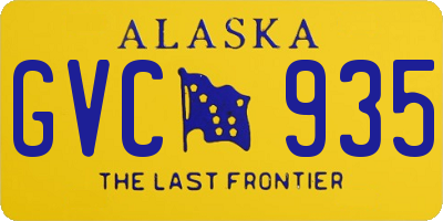 AK license plate GVC935