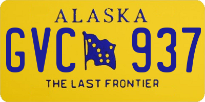 AK license plate GVC937