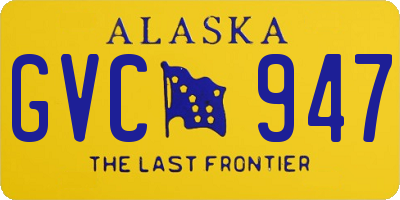 AK license plate GVC947