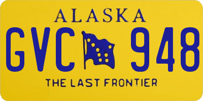 AK license plate GVC948