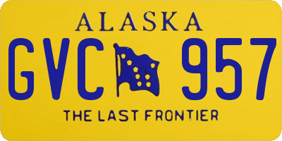 AK license plate GVC957