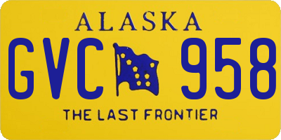 AK license plate GVC958