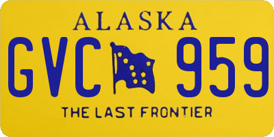 AK license plate GVC959