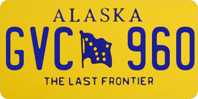 AK license plate GVC960