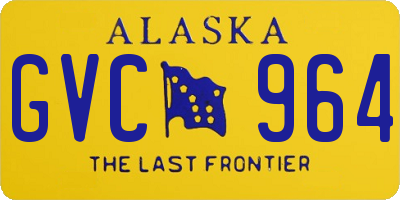 AK license plate GVC964