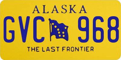 AK license plate GVC968