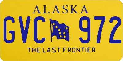 AK license plate GVC972