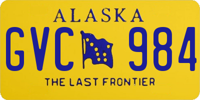 AK license plate GVC984