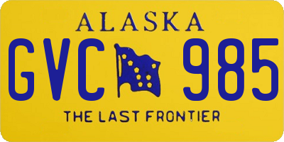 AK license plate GVC985