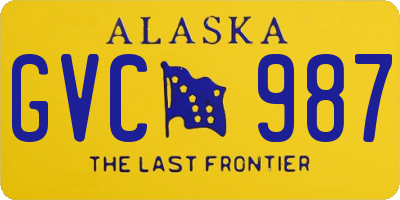 AK license plate GVC987