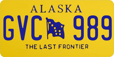 AK license plate GVC989