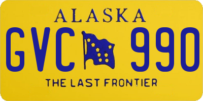 AK license plate GVC990