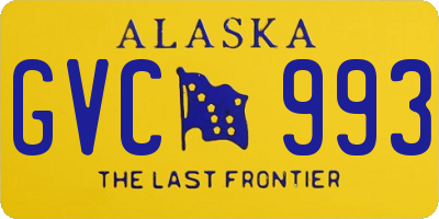 AK license plate GVC993