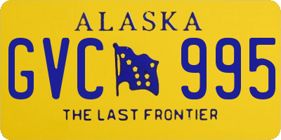 AK license plate GVC995