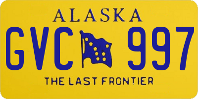 AK license plate GVC997