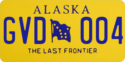 AK license plate GVD004