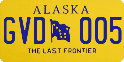 AK license plate GVD005