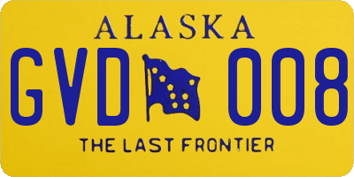 AK license plate GVD008