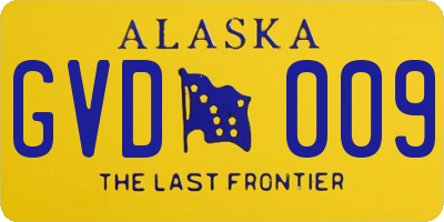 AK license plate GVD009