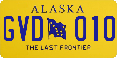 AK license plate GVD010