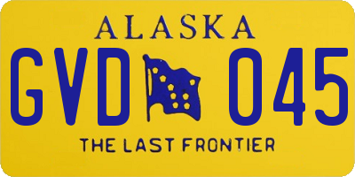 AK license plate GVD045