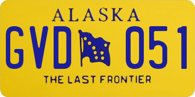 AK license plate GVD051