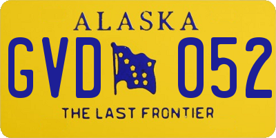 AK license plate GVD052