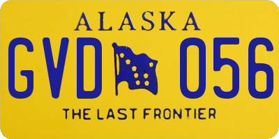 AK license plate GVD056