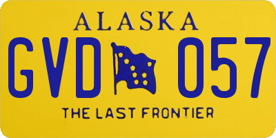 AK license plate GVD057