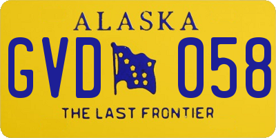 AK license plate GVD058