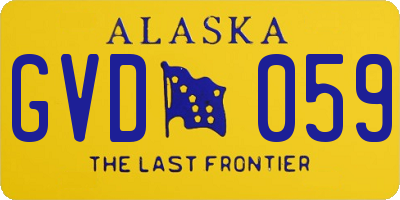 AK license plate GVD059