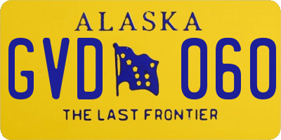 AK license plate GVD060