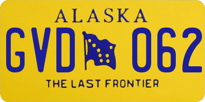 AK license plate GVD062