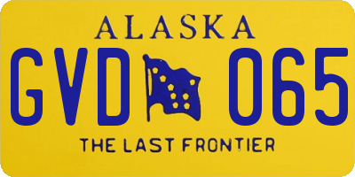 AK license plate GVD065