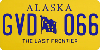 AK license plate GVD066