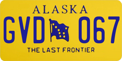 AK license plate GVD067