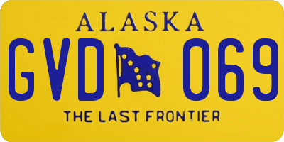 AK license plate GVD069