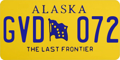AK license plate GVD072