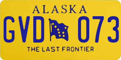 AK license plate GVD073