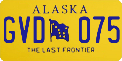 AK license plate GVD075