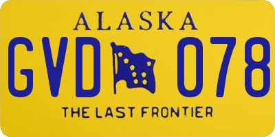 AK license plate GVD078