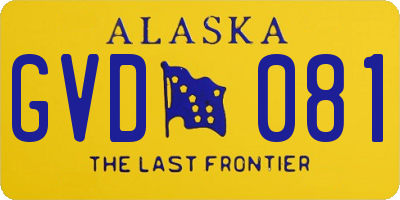 AK license plate GVD081