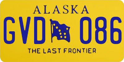 AK license plate GVD086
