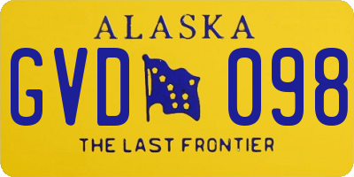 AK license plate GVD098