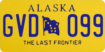 AK license plate GVD099